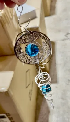 מובייל ניקל כחול 15 סממתאים כמתנה לכל אירוע מובייל מסתובב ברוח חומר שאינו מחליד מחיר מיוחד